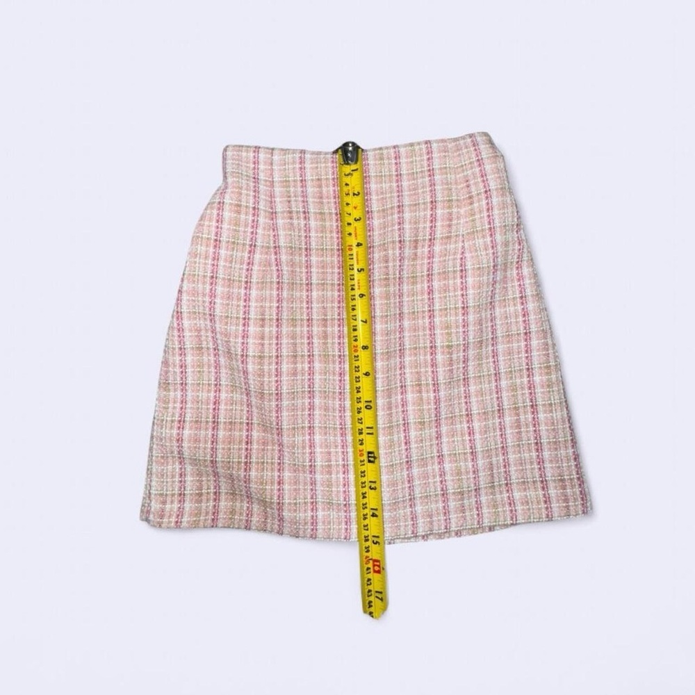 Barbiecore Pink Tweed Mini Skirt - Picture 2 of 5